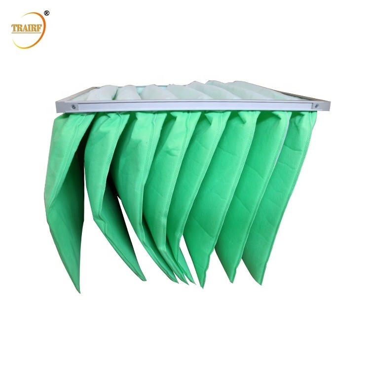 50Pa galvanisierte Rahmen-Klimaanlagen-Beutelfilter-Fiberglas-Luftfilter