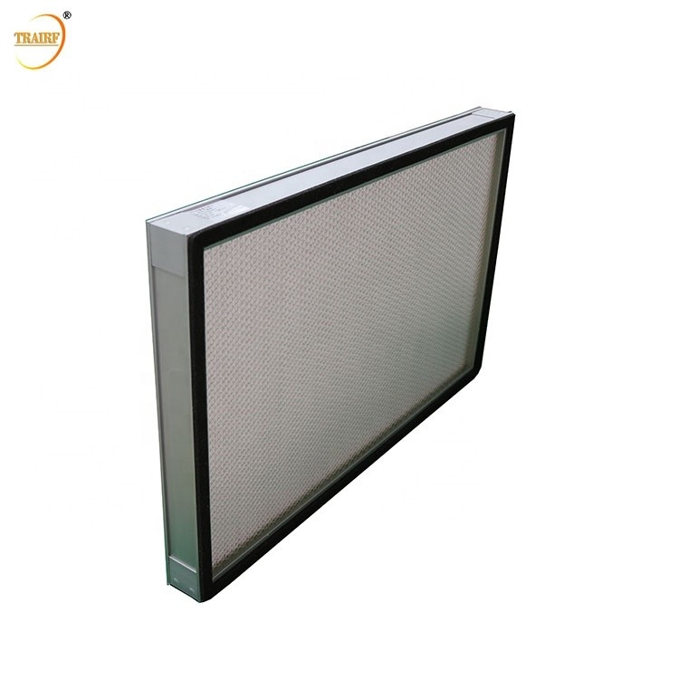 Des Aluminiumlegierungs-Rahmen-HEPA Luftfilter H11 H12 H13 H14 U15 U16 U17 Filter-Faser-Glas-der Medien-HEPA