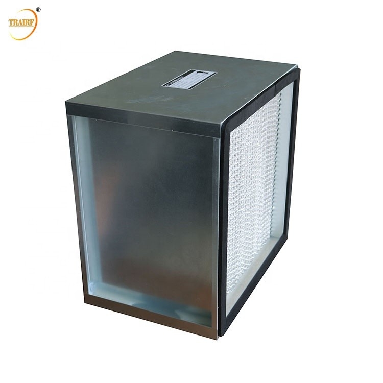 H13 H14 Filter-Kasten der Aluminiumfolie-Papier-Trennzeichen-tiefer Falten-HEPA für Labor