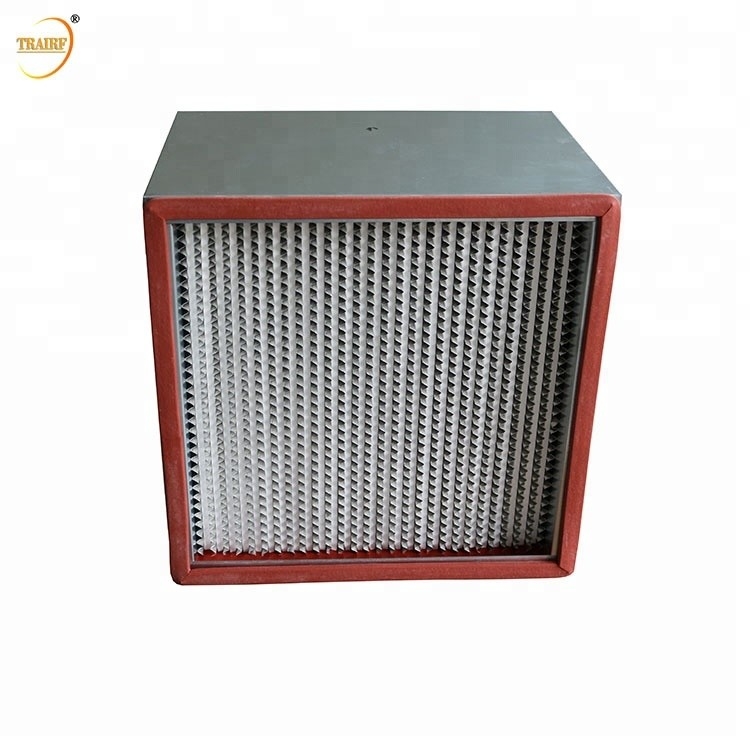 Stahlrahmen-hohe Leistungsfähigkeits-hohe Temperatur HEPA Stainess filtern Aluminiumfolie