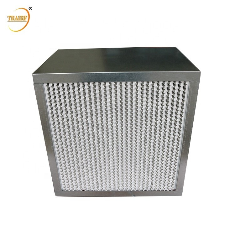Stahlrahmen-hohe Leistungsfähigkeits-hohe Temperatur HEPA Stainess filtern Aluminiumfolie