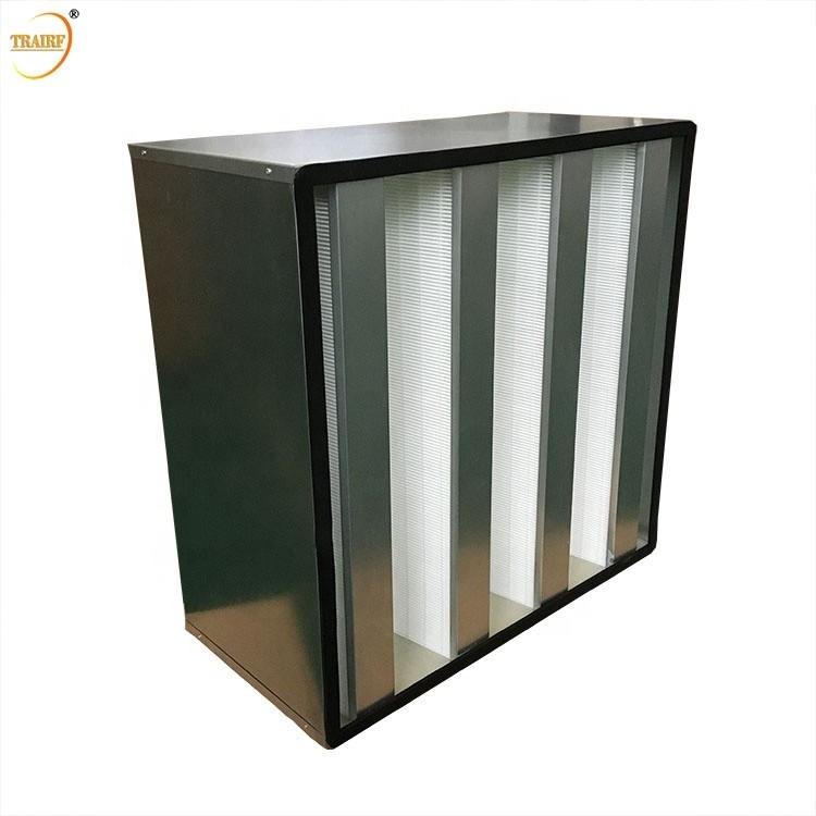 Des 0,5 Mikrometer-F9 Filter Metallspant-V der Bank-HEPA für Klimaanlagen