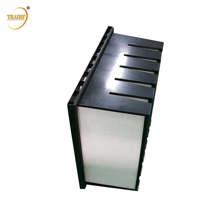 ABS Plastikrahmen Microfine Glasdes medien-24x24x12 V Luftfilter Bank-Filter-HEPA