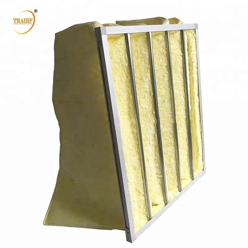 Nichtgewebtes Gewebe-Mikroglasfaser-Farben-Stand-Taschen-Luftfilter F7 F8 F9