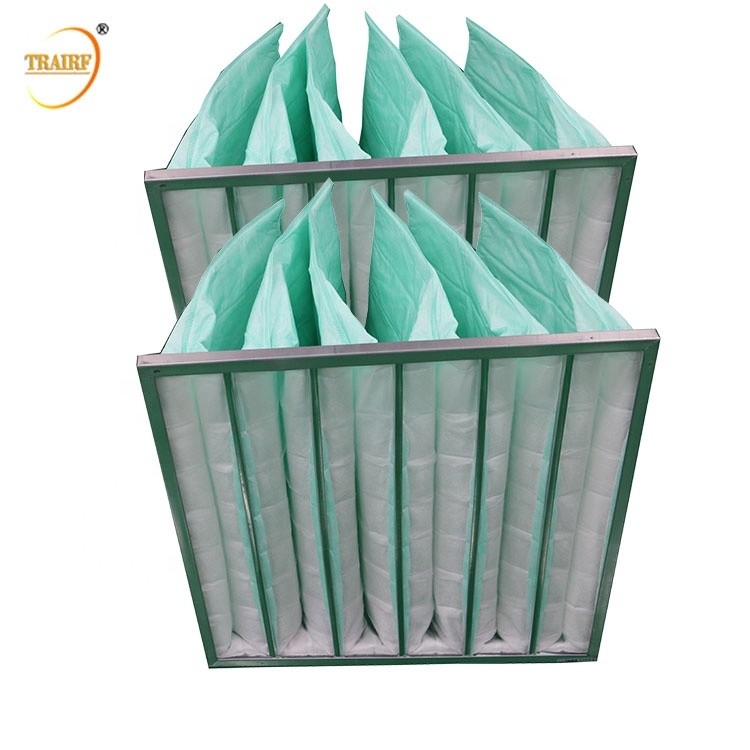 Nichtgewebtes Gewebe-Mikroglasfaser-Farben-Stand-Taschen-Luftfilter F7 F8 F9