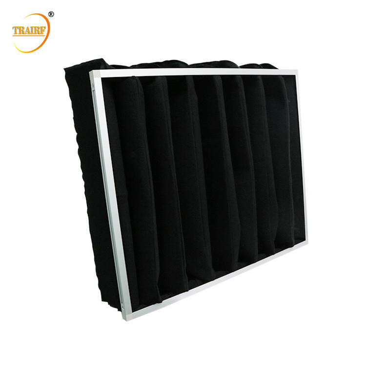 70% schwarzer Kohlenstoff aktivierte Taschen-Luftfilter für HVAC-System