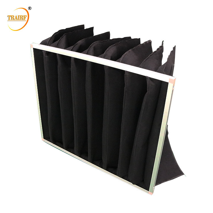 70% schwarzer Kohlenstoff aktivierte Taschen-Luftfilter für HVAC-System