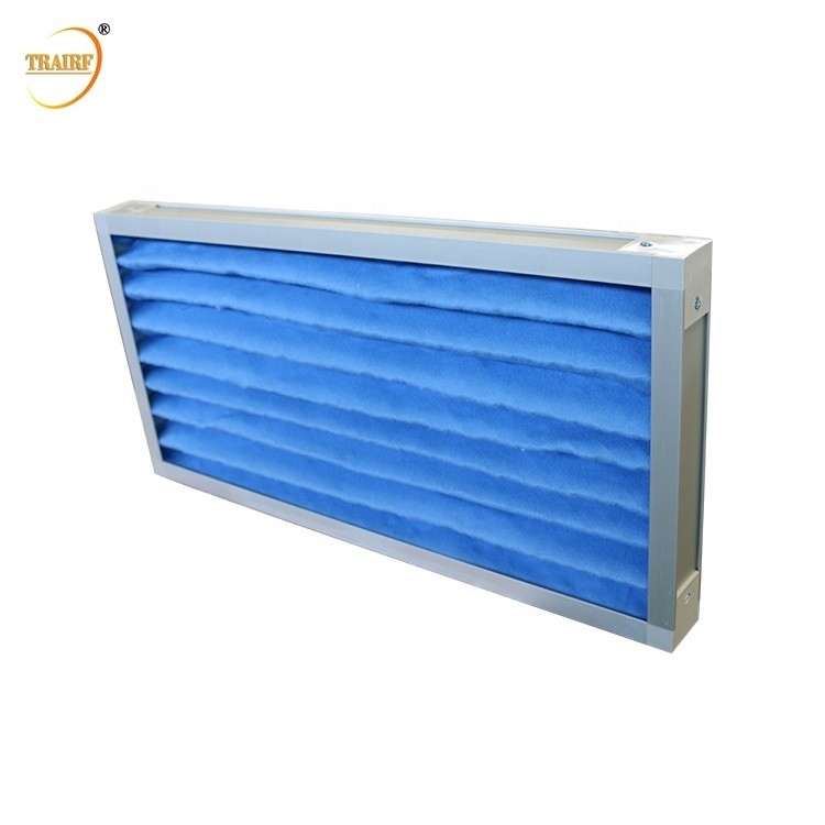 Synthetische Filter-Baumwolle der 10 Mikrometer-Staub-Kollektor G4 faltete Platten-Luftfilter