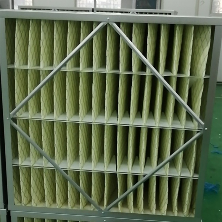 Galvanisierte Rahmen gefaltete Luftfilter-hohe Staub-Belastbarkeit HVAC-F7