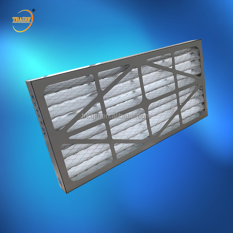Luftfilter 80% der Feuchtigkeitsbeständigkeits-M5 Pappe gefaltete der Platten-AHU vor relative Feuchtigkeit