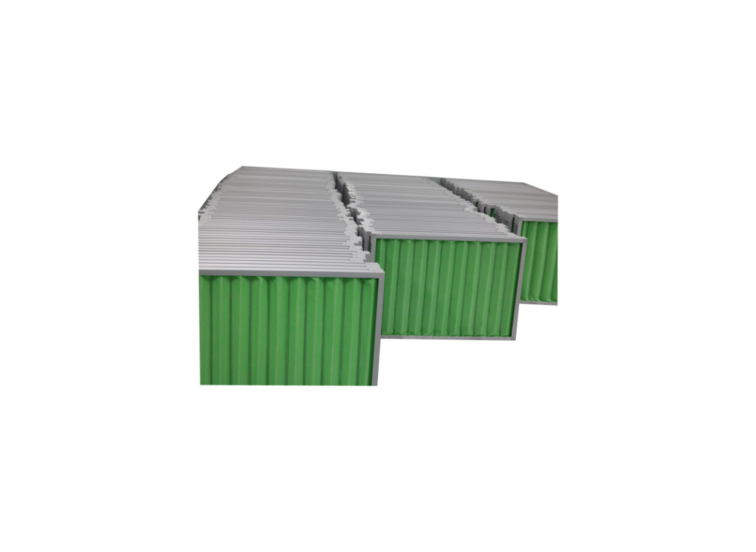 Aluminiumlegierungs-Rahmen G4 faltete HVAC-Luftfilter für Lüftungsanlage