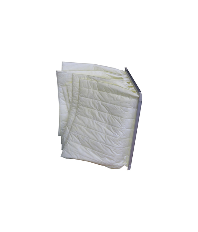Aluminiumlegierungs-Rahmen-mittlerer Leistungsfähigkeits-Taschen-Luftfilter F8 für Industrie-Lüftungsanlage