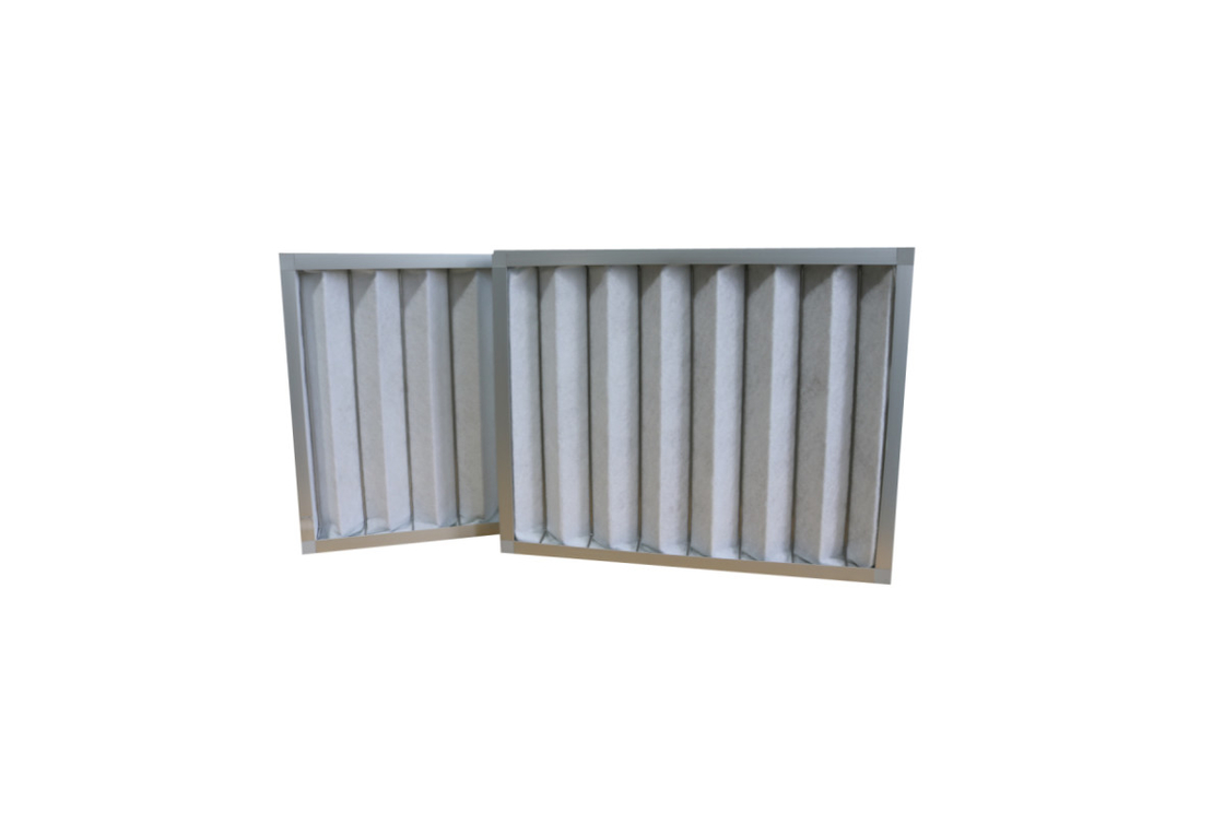 Aluminiumrahmen G4 faltete Platten-Luftfilter-niedrigeren Widerstand