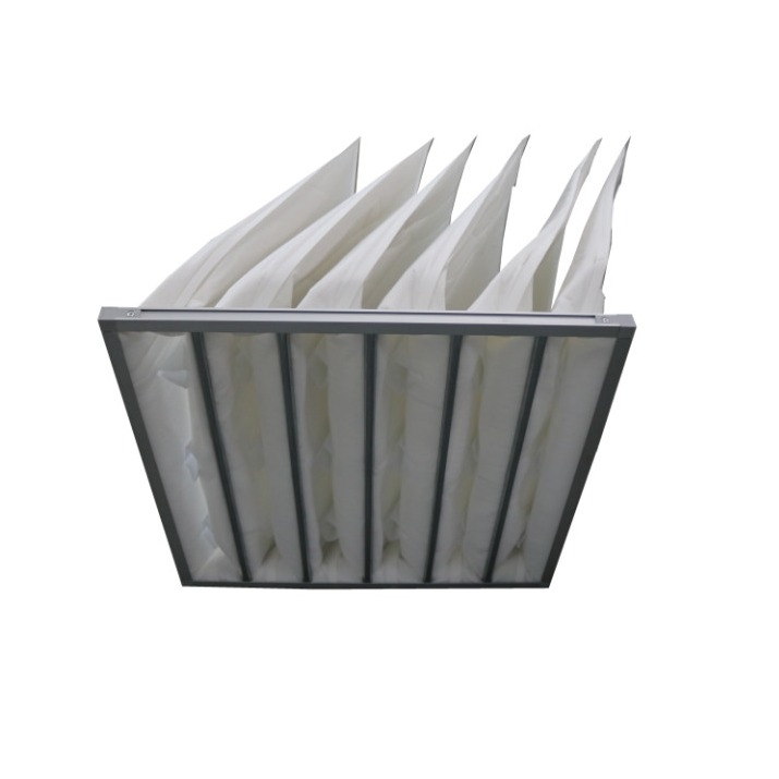 Taschenluftfilter aus synthetischen Fasern mit hoher Luftdurchsatz-Filtrationseffizienz F5-F9