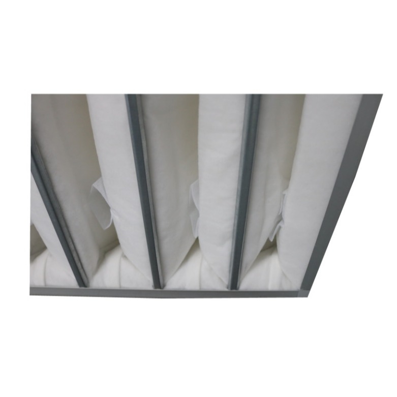 Taschenluftfilter aus synthetischen Fasern mit hoher Luftdurchsatz-Filtrationseffizienz F5-F9